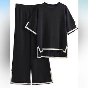 Black and Cream Lounge Set